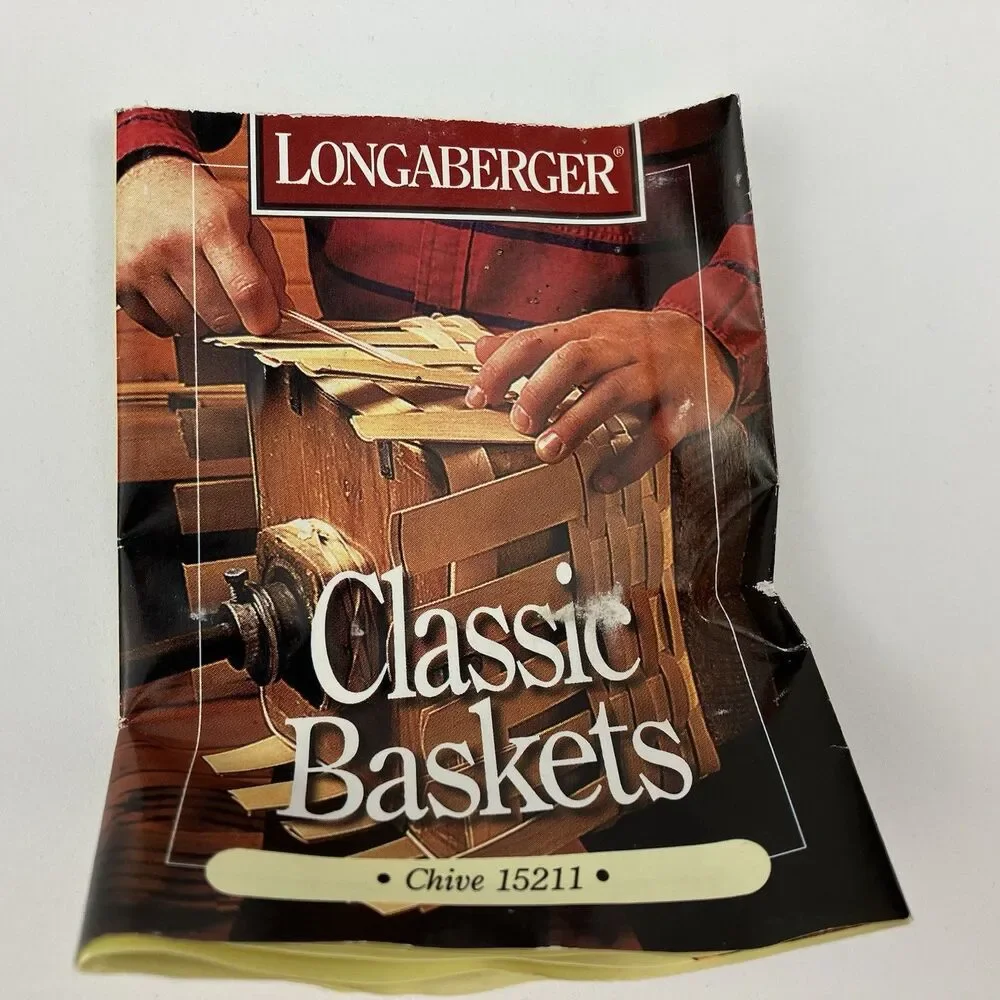 Longaberger Chive Basket Set 1998 | /w Liner Retied VTG #15211